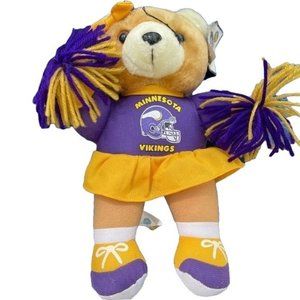 Vikings Football Cheerleader Teddy Bear Plush Stuffed Animal Vintage Good Stuff